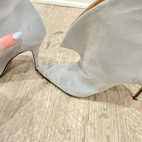 Beautiisole Chic Women's PowderBlue Heeled Boots, NEW - Picture 11 of 11